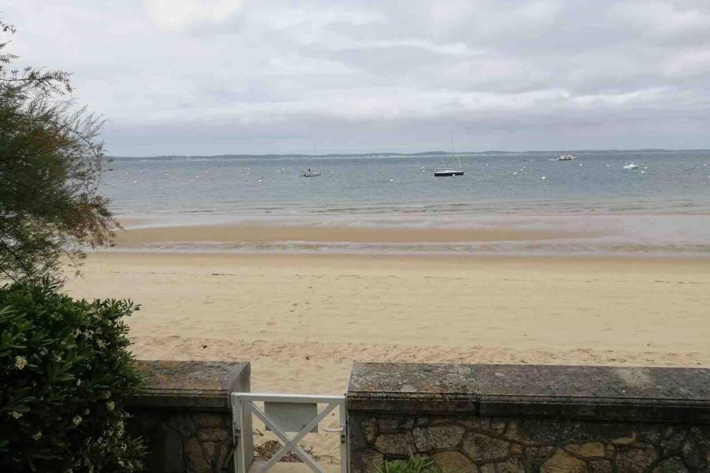 Appart Sur La Plage Pied Dans L Eau Avec Terrasse Jardin Vue Sur Le Bassin Depuis La Terrasse , Parking Arcachon Kültér fotó